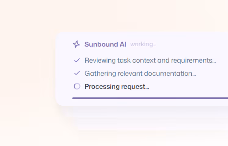 White rounded rectangle with the text 'Claims Management' on a beige background with an orange network of connected dots and lines.