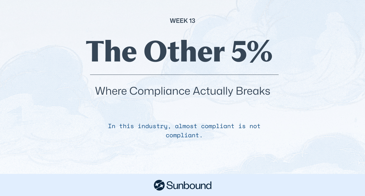 Week 13: Where Compliance Actually Breaks | The Other 5%