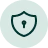 Shield icon with a keyhole in the center, symbolizing security or protection.