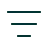 Icon showing three horizontal teal lines of different lengths stacked vertically, representing a menu or filter symbol.