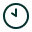 Clock icon showing time as 10 o'clock in teal color.