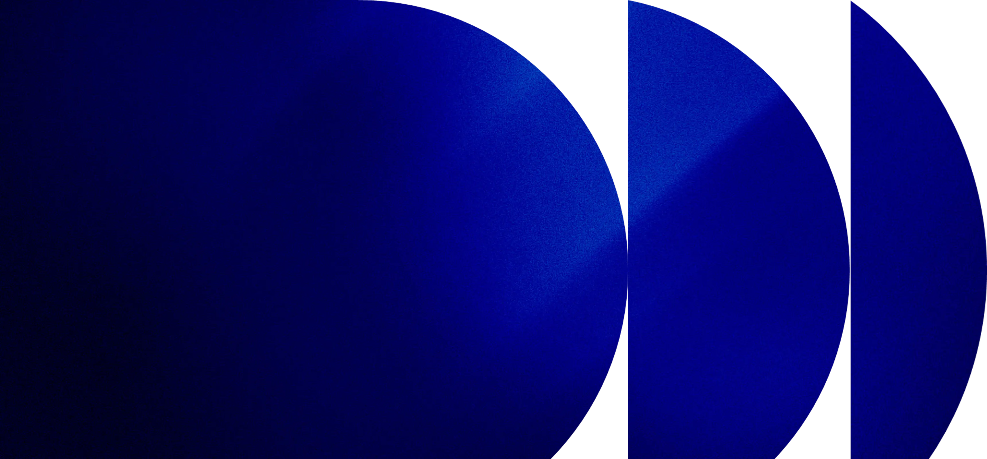 Motif abstrait bleu foncé composé de formes circulaires et triangulaires décalées sur fond noir.