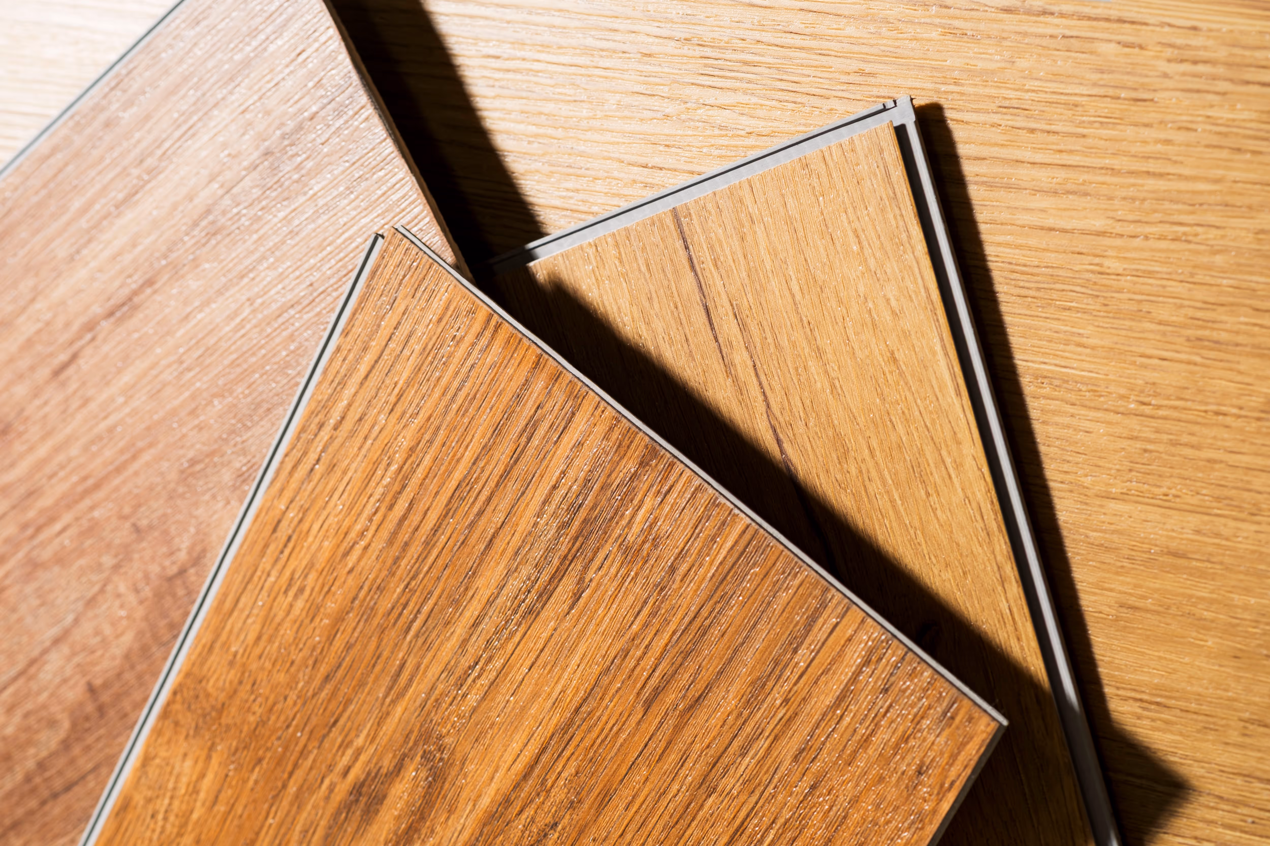 LVP flooring planks on the floor