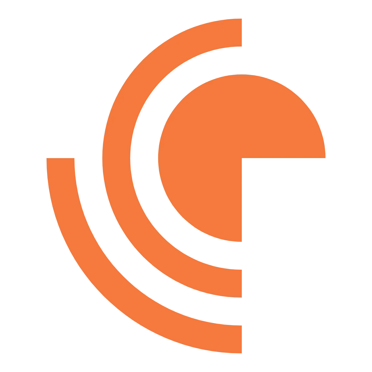 logo de la marque Diag Réseaux : cercle orange