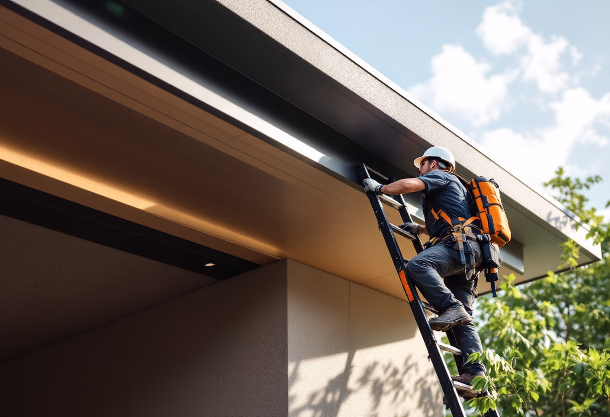 image of roof being repaired