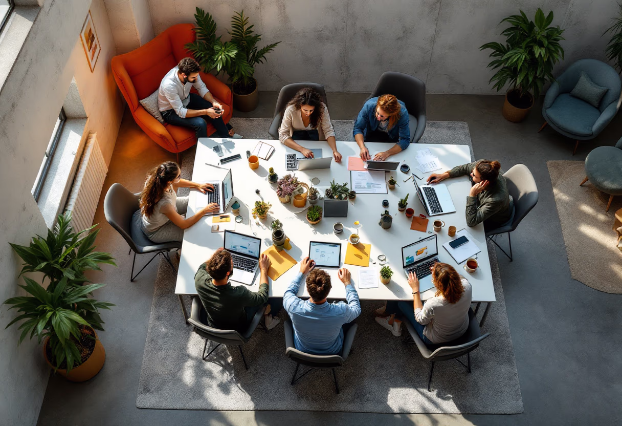 image of modern workspace (for an ai saas company) - scenario 4