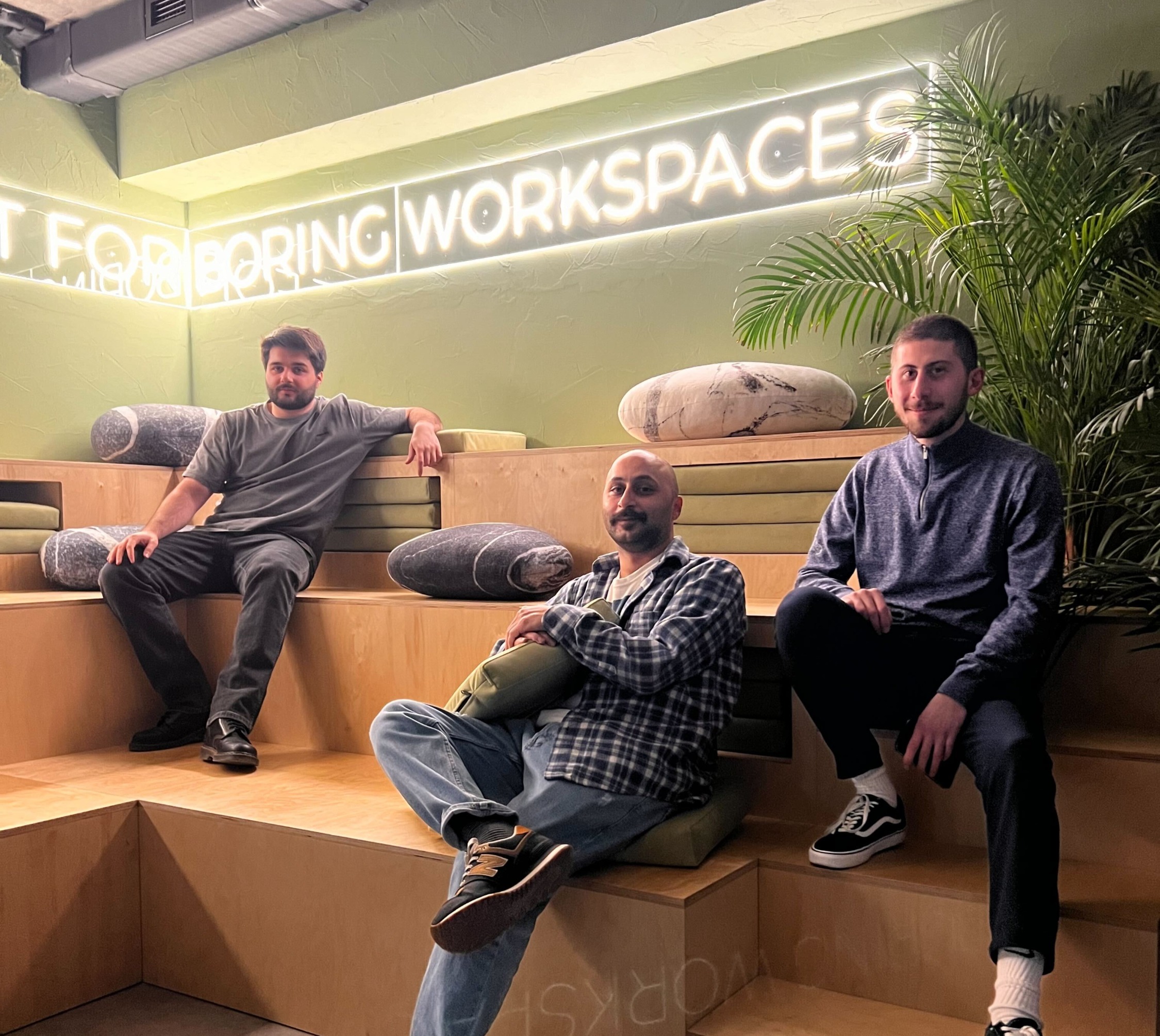 remote team of eu company visiting the office in georgia