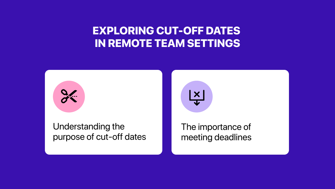 Exploring cut-off dates in remote team settings