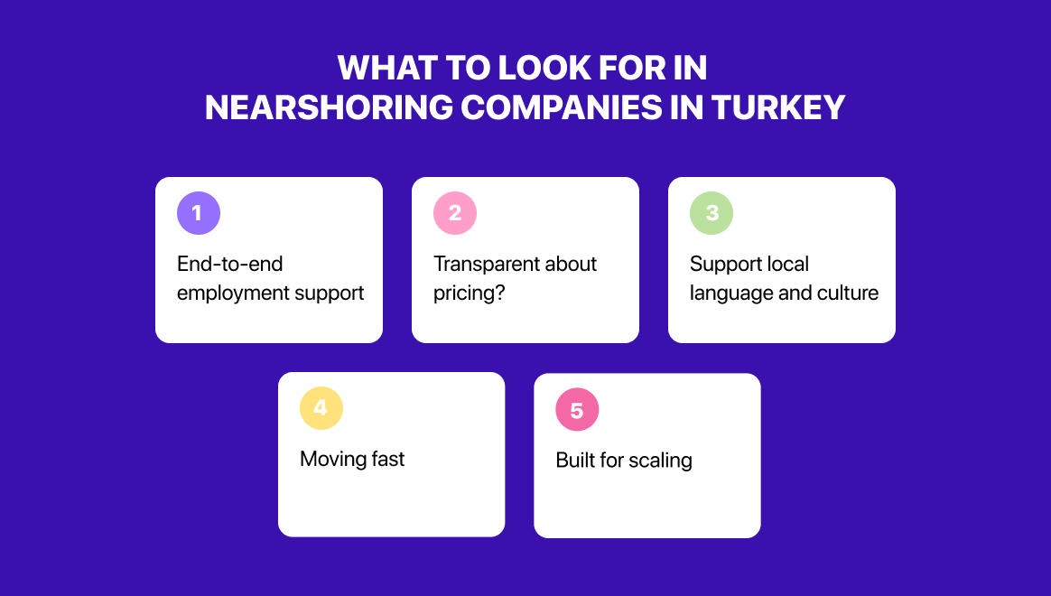 What to look for in nearshoring companies in Turkey