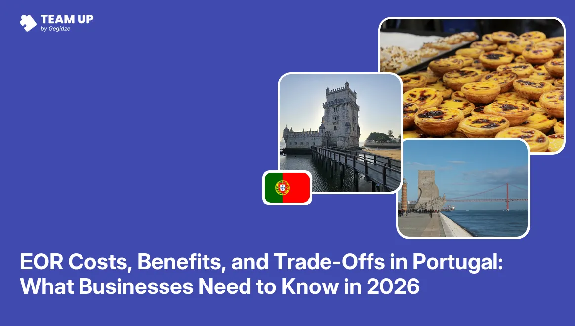 EOR costs Portugal 2026 comparison table showing fee structures, social security rates, and trade-offs for employers