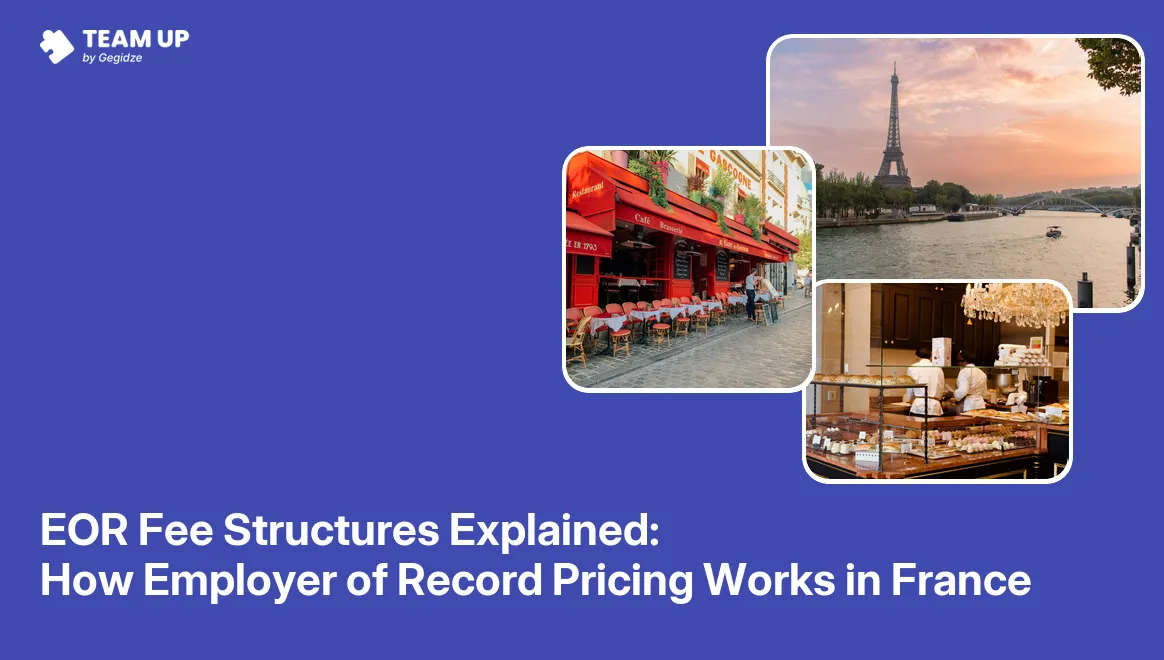 Comparison table showing EOR fee structures France flat fee vs percentage-based employer of record pricing models