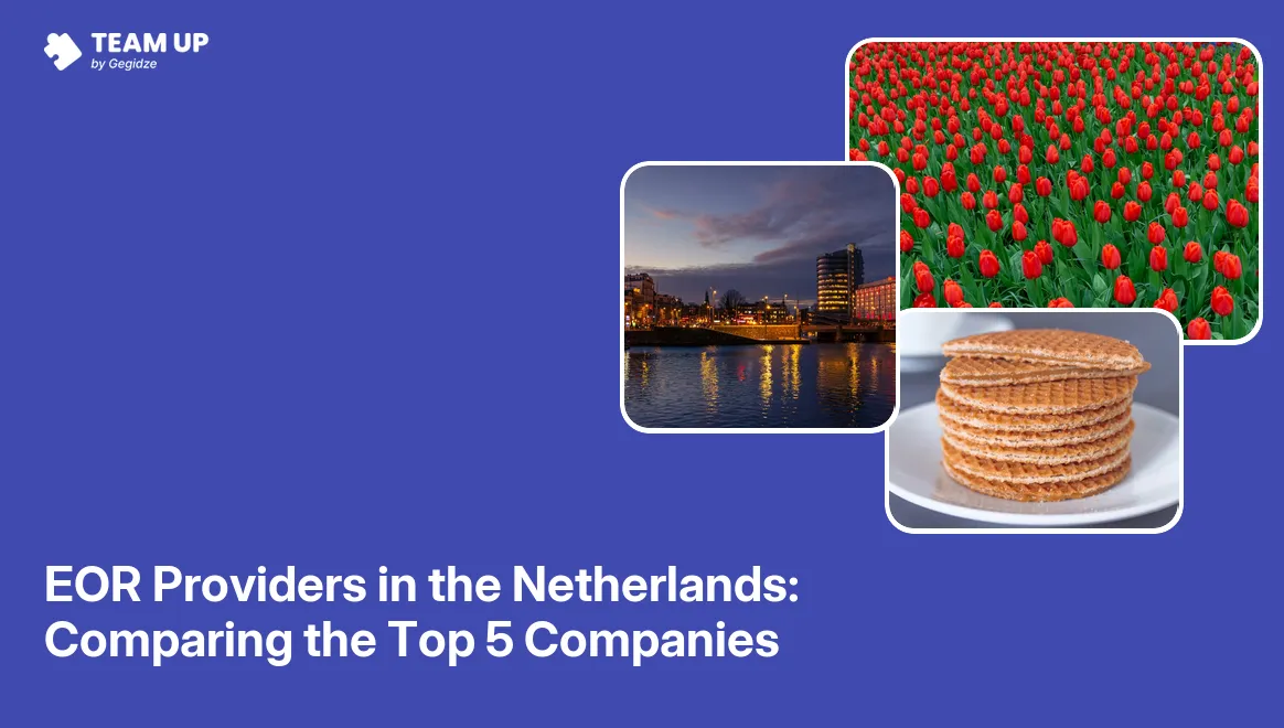 Comparison guide to EOR providers in the Netherlands showing top 5 employer of record companies for Dutch hiring
