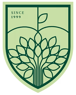 Green shield emblem with a stylized tree and leaves, text reads 'Since 1999'.