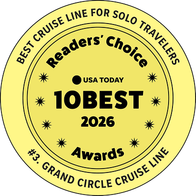 USA Today 10Best award badge - Best Cruise Line for Solo Travelers 2026