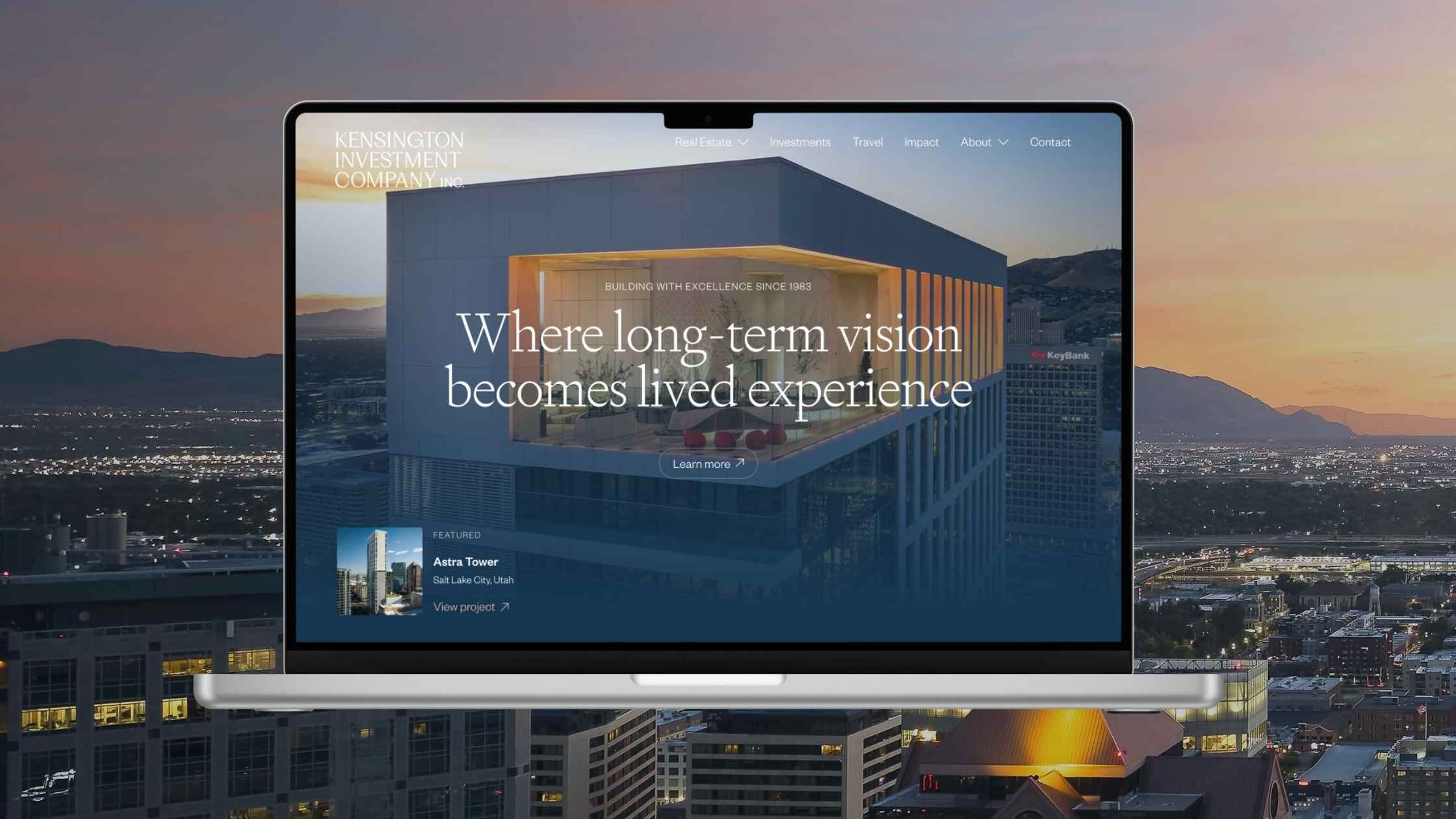 Kensington Investment Company unveils its new brand and website, reflecting 40+ years of excellence, long-term vision, investment, development, sustainability, and impact.