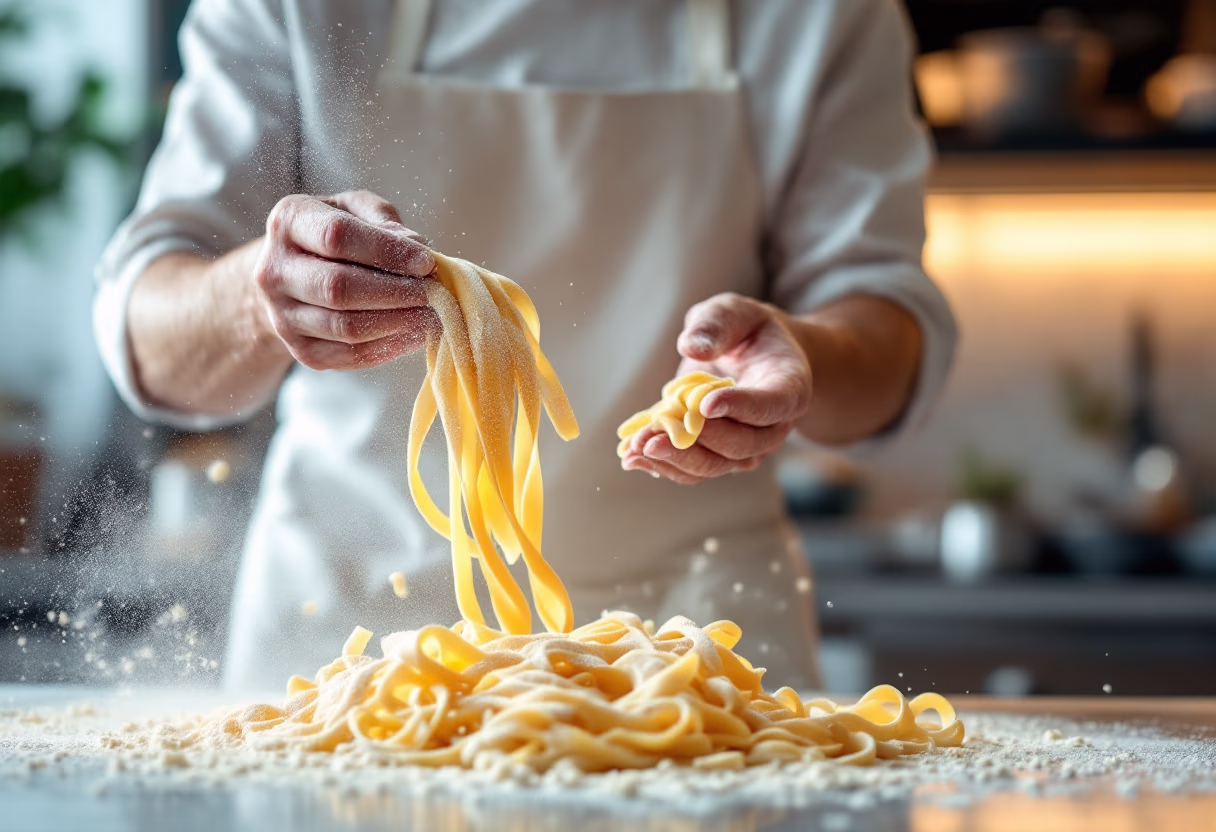 image of the kitchen in action (for an italian restaurant)