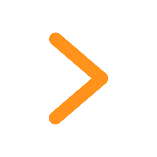 Orange right arrow icon on a transparent background.