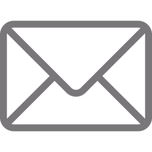 Gray envelope icon representing email or mail.