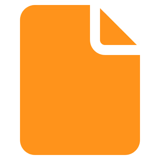 Orange icon of a blank document page with a folded top-right corner.