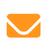 Orange envelope icon representing email messaging.
