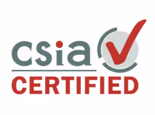 CSIA Certified logo with a red check mark.