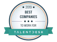 2019 Best Companies to Work For badge awarded to TalentDesk.