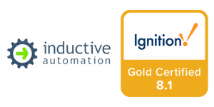 Inductive Automation and Ignition Gold Certified 8.1 badge side by side.