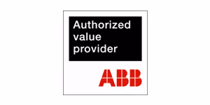 Authorized value provider badge with ABB logo in red.