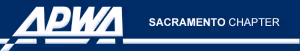 APWA Sacramento Chapter logo with white text on a blue background.
