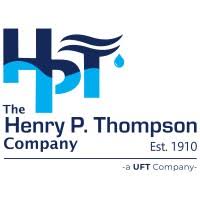 HT logo in red letters over a splash of water with text The Henry P. Thompson Company Est. 1910 below.