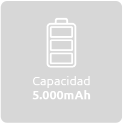 Capacidad 5.000 mAh