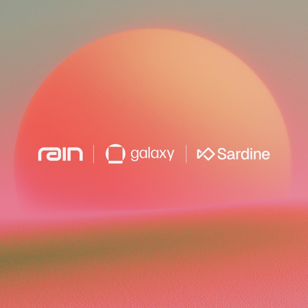 Rain, Galaxy and Sardine logos over a glowing sunrise, for The Wake-Up Series