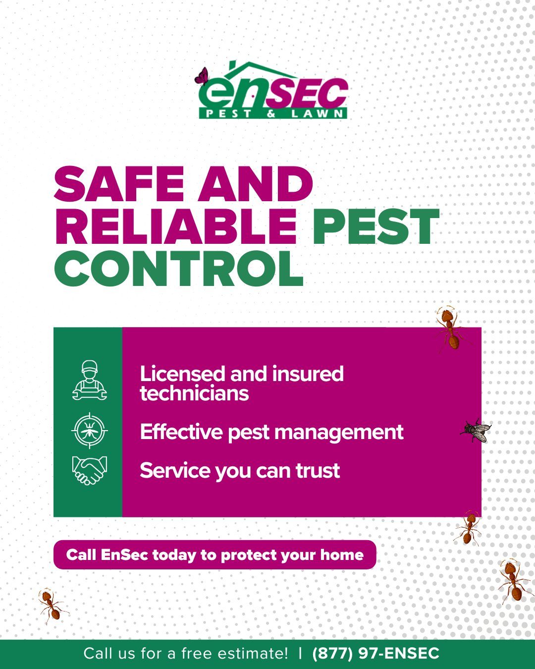 EnSec Pest & Lawn professional service on the Gulf Coast