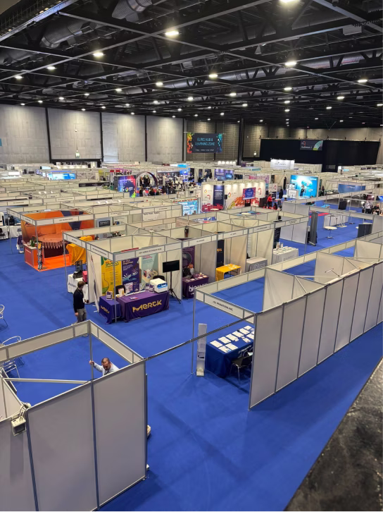 Shell Scheme in a large exhibition hall