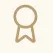 Gold medal ribbon icon representing industry recognition