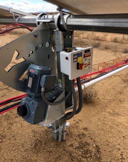 solar panels in a modern energy farm