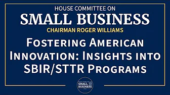 SBTC Executive Director Jere Glover testifies before House on SBIR/STTR.
