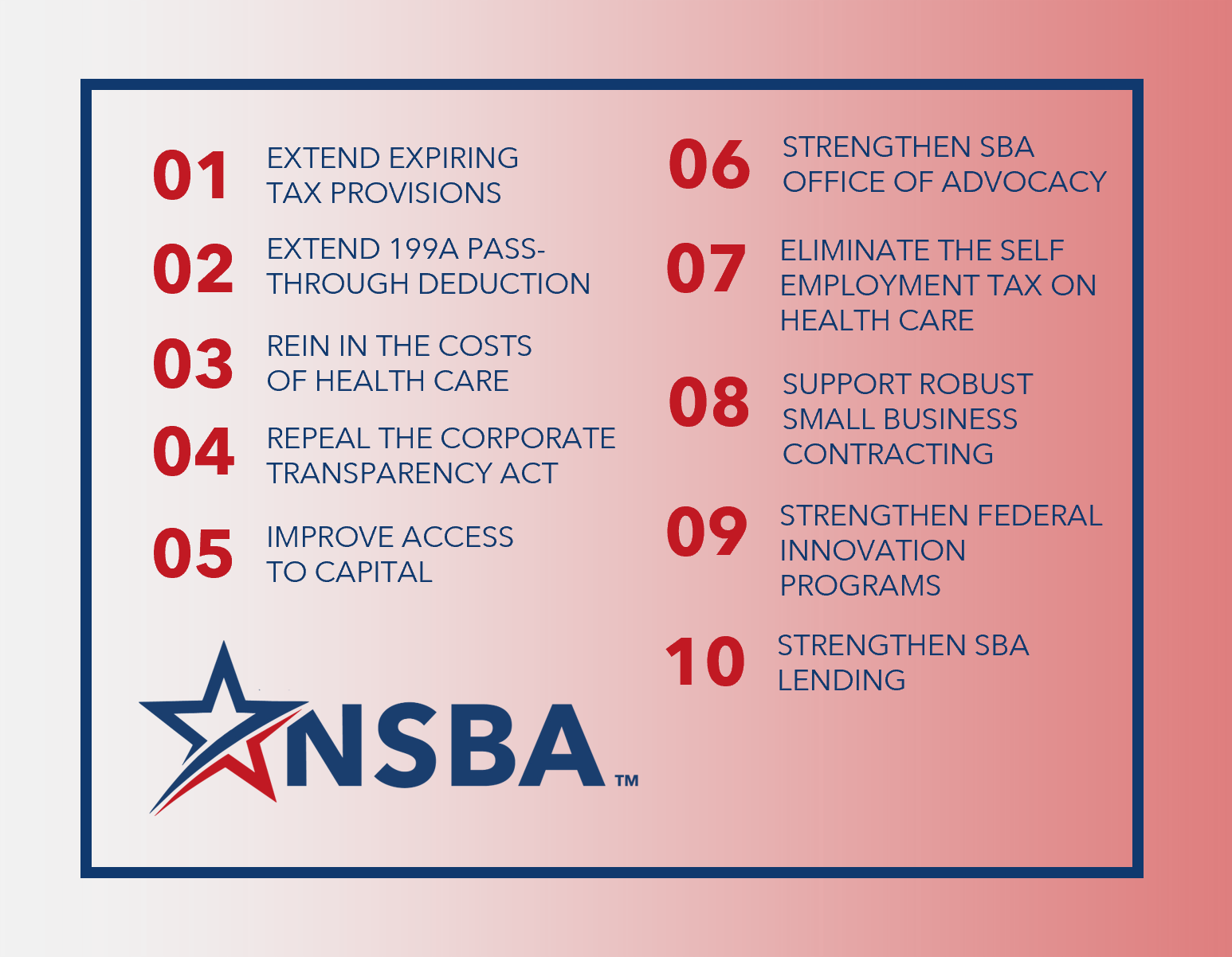 NSBA members are doing big things at Small Business Congress 2025! Follow here for live updates from SBC25 as the Delegates nominate and ratify our Priority Issues for the 119th Congress. 
