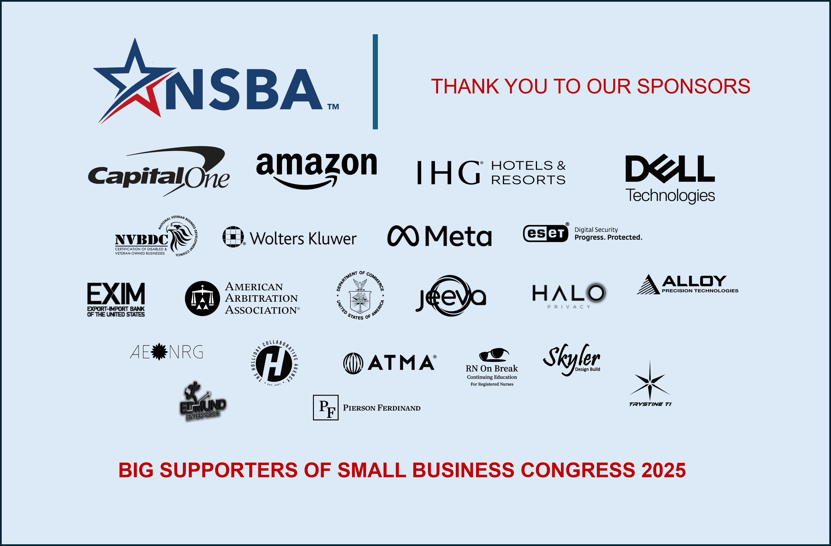 NSBA members are doing big things at Small Business Congress 2025! Follow here for live updates as the Delegates nominate and ratify our Priority Issues for the 119th Congress. 