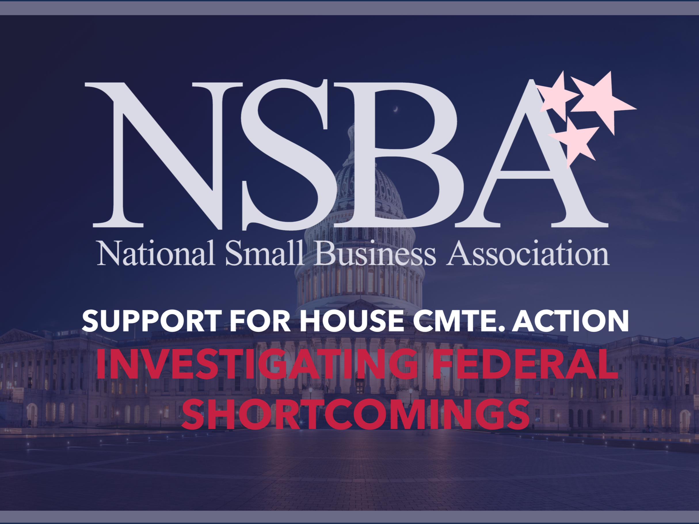 Federal regulations affecting small business must be accountable to this important community.
