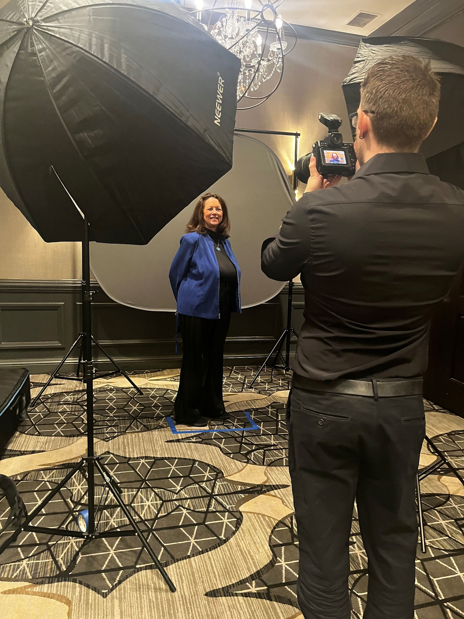 NSBA SBC 2025 Delegates were all smiles for headshots during the evening reception.