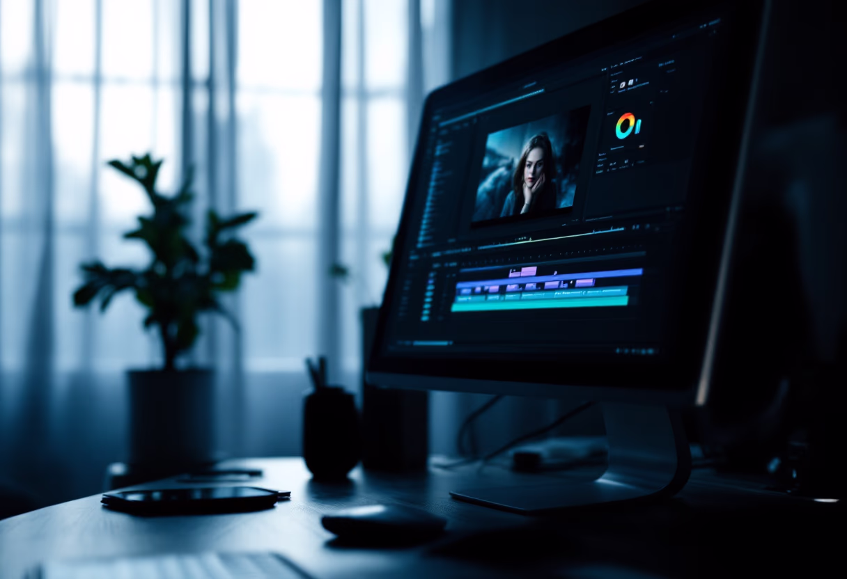 image of video editing software on a computer screen