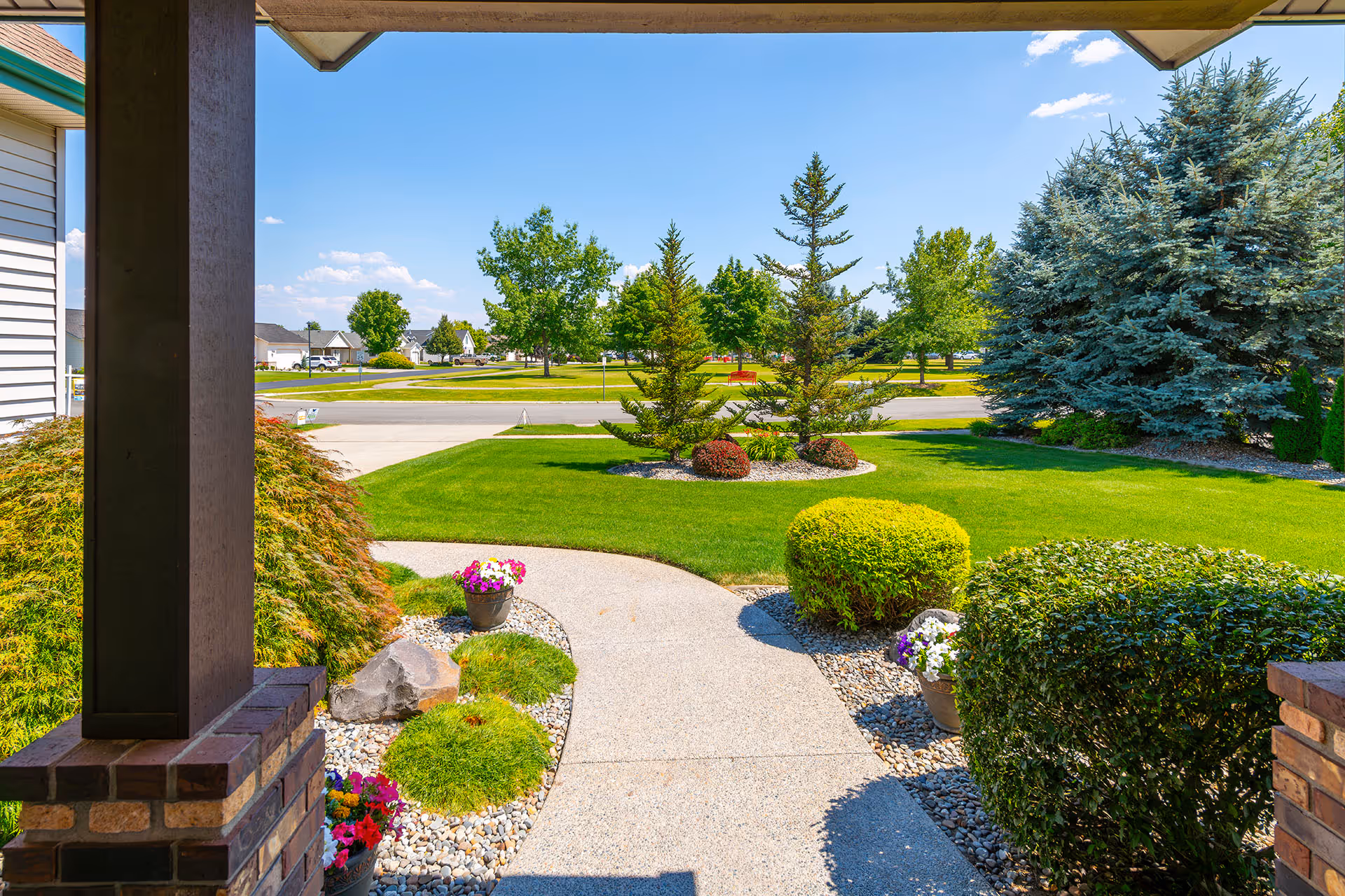 Professional shrub and plant installation for improved curb appeal