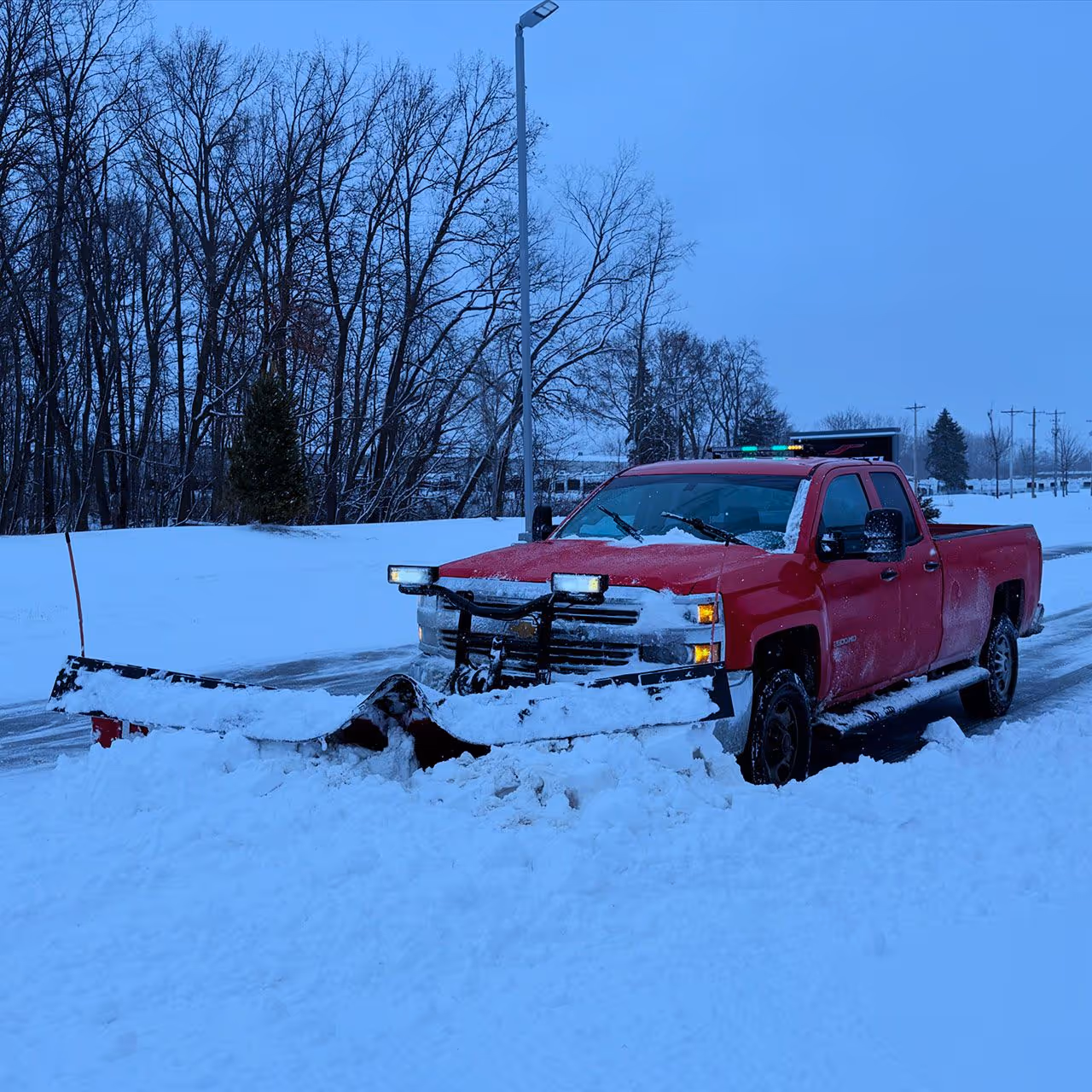 Parking lot snow removal and ice control services near me