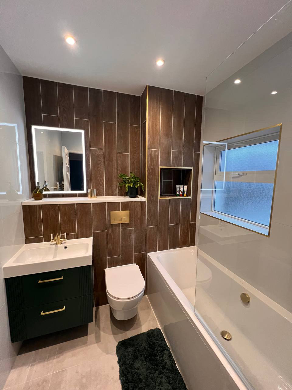 image of completed bathroom renovation for a plumbing service