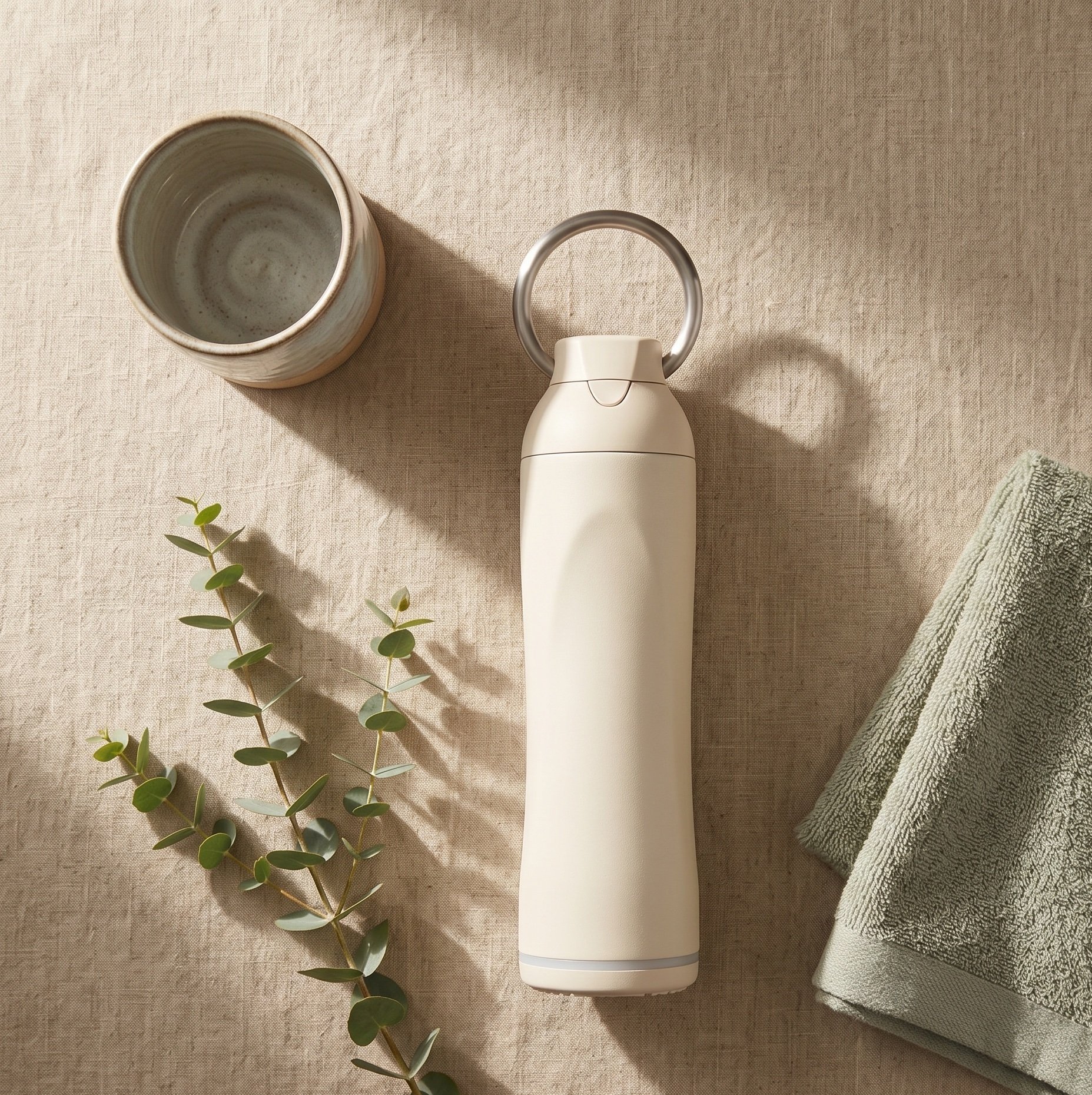 HydraHalo styled with eucalyptus and linen