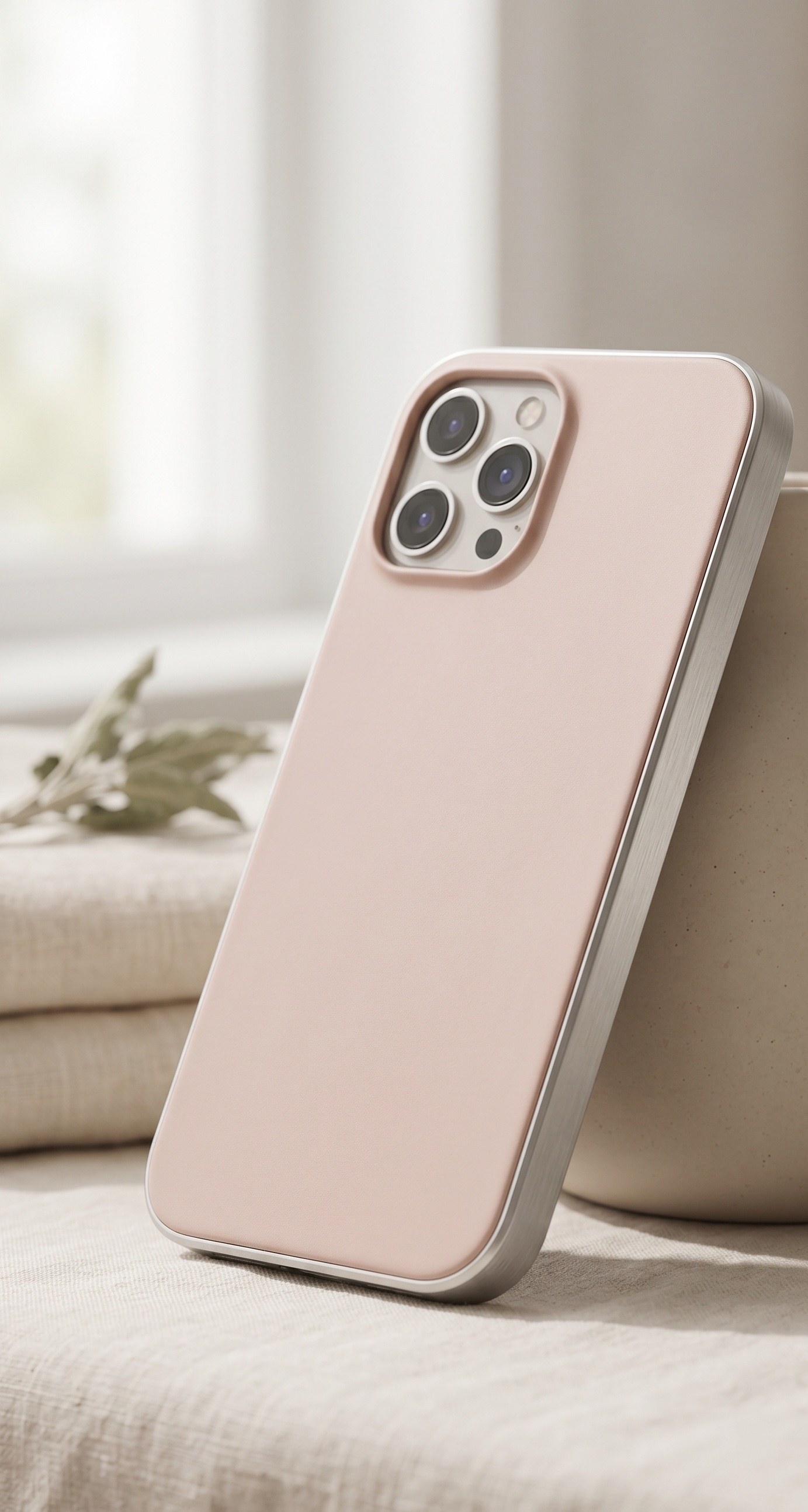 HaloCase concept rendering, a blush phone case