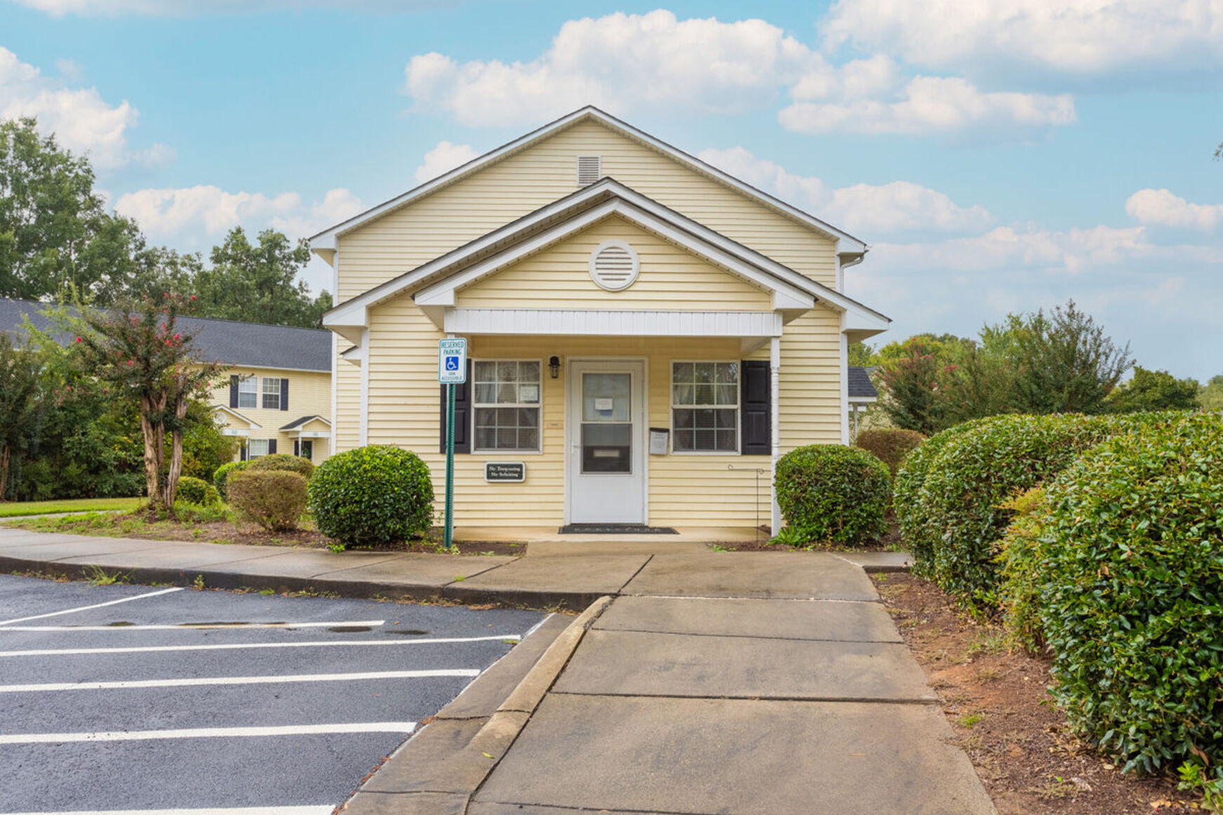 Exterior of leasing office
