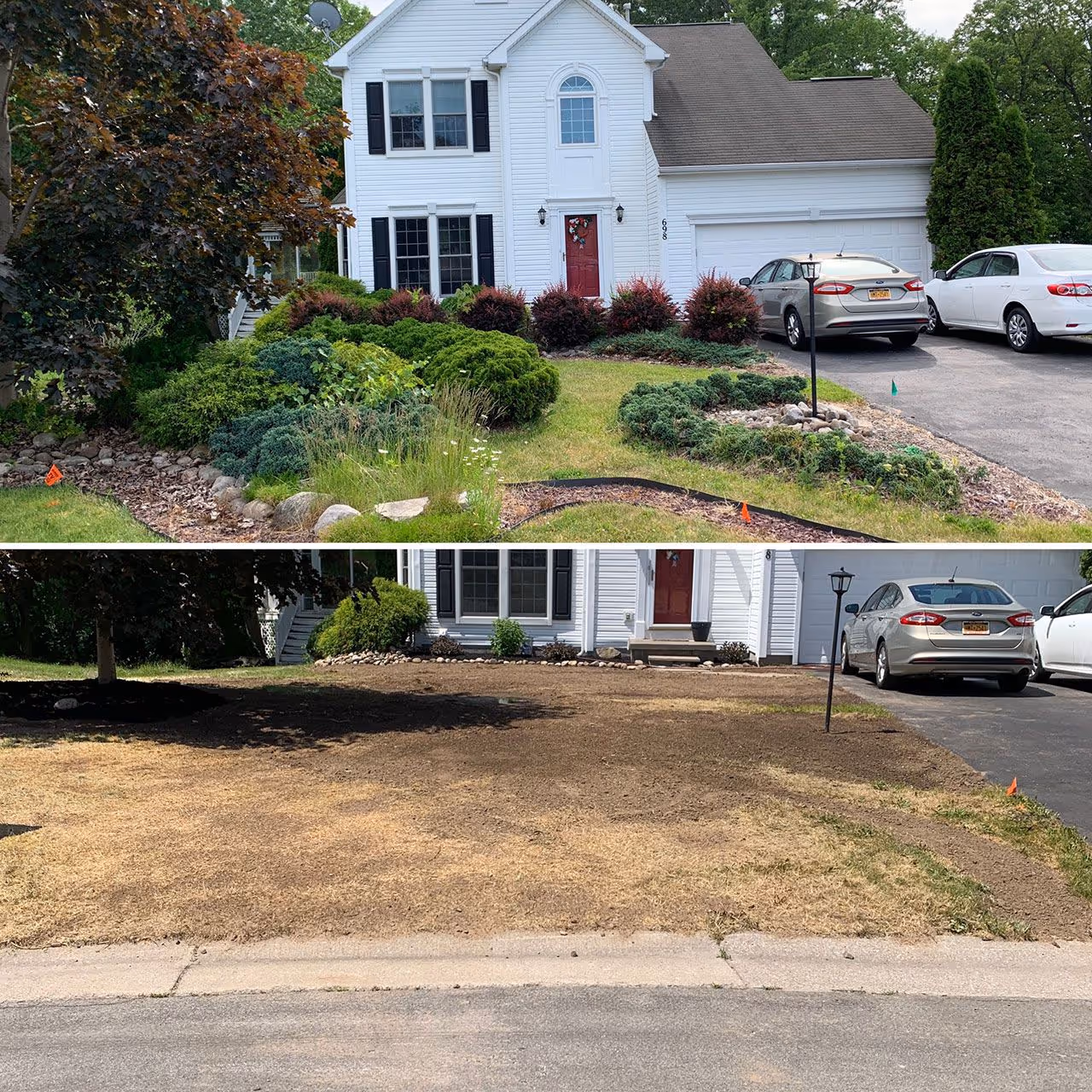 outdoor renovation with patio and drainage improvements