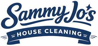 Sammy Jo's House Cleaning company logo in blue stylized text.